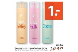 etos douchegel en douchecreme 250 ml