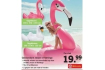 opblaasbare zwaan en flamingo
