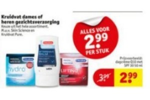 kruidvat dames of heren gezichtsverzorging