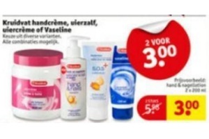 kruidvat handcreme uierzalf uiercreme of vaseline