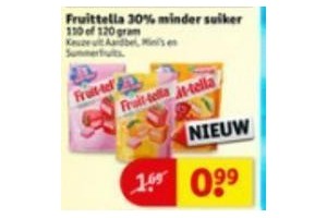 fruittella 30 minder suiker