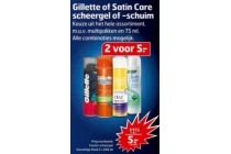 gillette of satin care scheergel of schuim