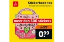 stickerboek tas