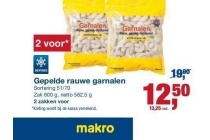 gepelde rauwe garnalen