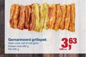 gemarineerd grillspek