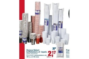 horeca select koffiebekers of lepels