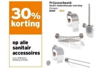 30 korting op alle sanitair accessoires