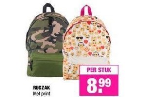 rugzak met print