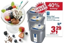 metro chef sorbet of roomijs