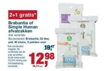 brabantia of simple human afvalzakken