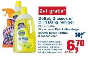 dettol glassex of cillit bang reiniger