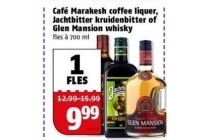 cafe marakesh coffee liquer jachtbitter kruidenbitter of glen mansion whisky