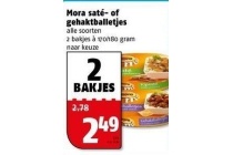 mora sate of gehaktballetjes