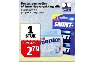 mentos gum potten