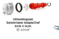 uitbreidingsset sorbetmaker adaptachef nu eur34 90