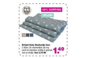 briljant baby washandje sam