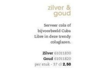 glas zilver of goud