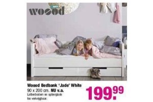 woood bedbank jade white