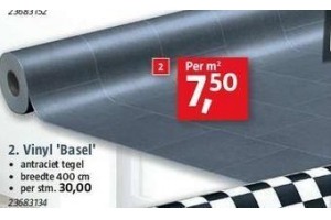 vinyl basel antraciet tegel