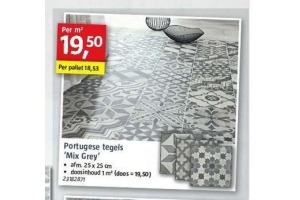 portugese tegels mix grey