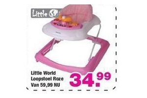 little world loopstoel roze