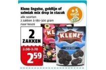 klene engelse geldlijn of salmiak mix drop in stazak