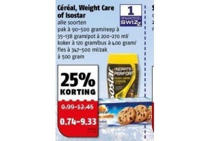 cereal weight care of isostar
