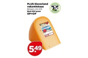 plus klaverland vakantiekaas op op