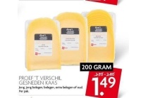 proef t verschil gesneden kaas