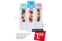 drinkfles met fruitfilter