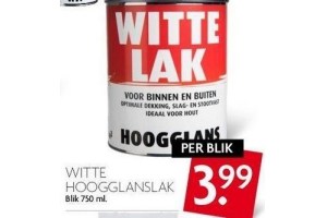 witte hoogglanslak