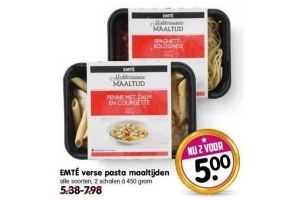 emte verse pasta maaltijden