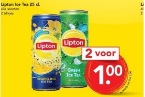 lipton ice tea 25 cl nu 2 stuks voor eur1 00