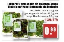 lekker fris gemengde sla melange jonge bladsla met rucola of rucola sla melange