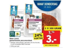 beter leven gemarineerde procureursteak