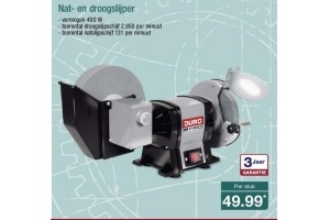 nat en droogslijper