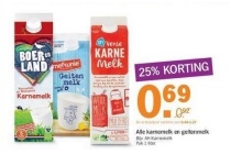 alle karnemelk en geitenmelk