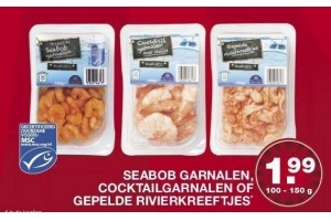 seabob garnalen cocktailgarnalen of gepelde rivierkreeftjes