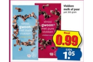 g woon chocolade vlokken