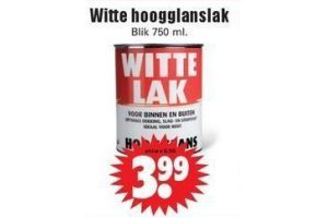 witte hoogglanslak