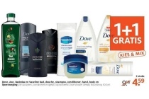 dove axe badedas en vaseline bad douche conditioner hand body en lipverzorging