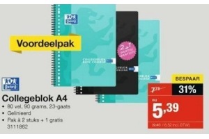 collegeblok a4