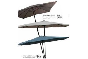parasol vierkant en rond