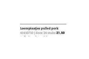 loempiaatjes pulled pork