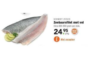zeebaarsfilet met vel