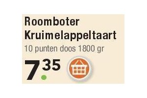 roomboter kruimelappeltaart