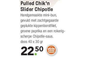 pulled chik n slider chipotle