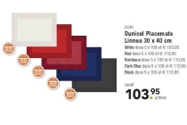 dunicel placemats linnea 30 x 40 cm