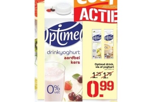 optimel drink vla of yoghurt