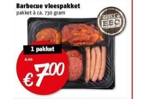 barbecue vleespakket nu 1 pakket voor eur7 00